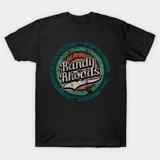 Randy Rhoads // Retro Circle Crack Vintage T-Shirt by People Mask